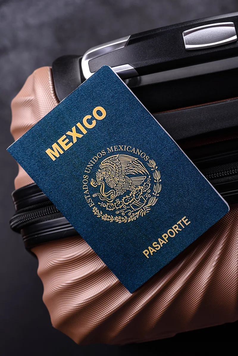 Mexican residency passport and immigration documents